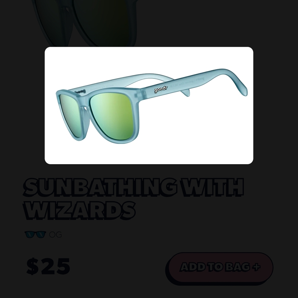 Sunbathing with Wizards Blue Sunglasses